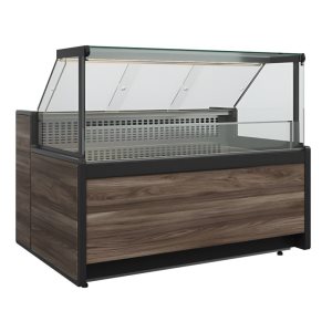 Витрина холодильная Carboma GC111 VV 0,94-1 (1008 Темный дуб) (динамика, газлифт, без боковин)