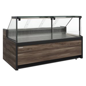 Витрина холодильная Carboma GC111 VV 3,75-1 (1008 Темный дуб) (динамика, без боковин)