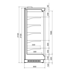 Горка холодильная Dazzl Vega 080 H210 250 - Изображение 3