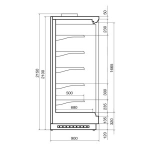 Горка холодильная Dazzl Vega 090 H210 375 - Изображение 3