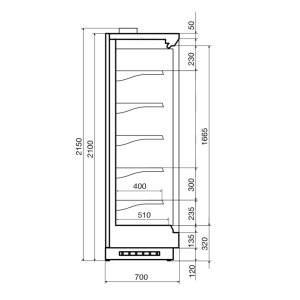 Горка холодильная Dazzl Vega SG 070 H210 250 - Изображение 3