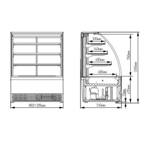  Горка холодильная МХМ VENETO VS P-0,95 крашенная - Изображение 2