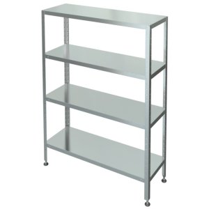 Стеллаж с 4-я сплошными полками МХМ С-4-0,5/0,6/1,8 (нержавейка) 