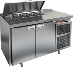 Стол холодильный для салатов HiCold SL2-11GN (1/6) М с крышкой