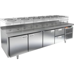 Стол охлаждаемый HiCold GN 1112/TN LT  под тепловое оборудование