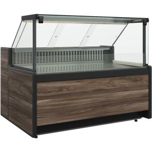 Витрина холодильная Carboma GC111 SV 2,0-1 (1008 Темный дуб) (газлифт, без боковин)