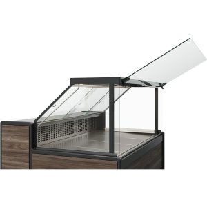 Витрина морозильная Carboma GC111 SL 1,5‑1 (1008 Темный дуб) (газлифт, без боковин) - Изображение 2