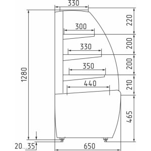 Витрина кондитерская Carboma K70 N 1,3-1 Light (0013-0430) нейтральная - Изображение 2